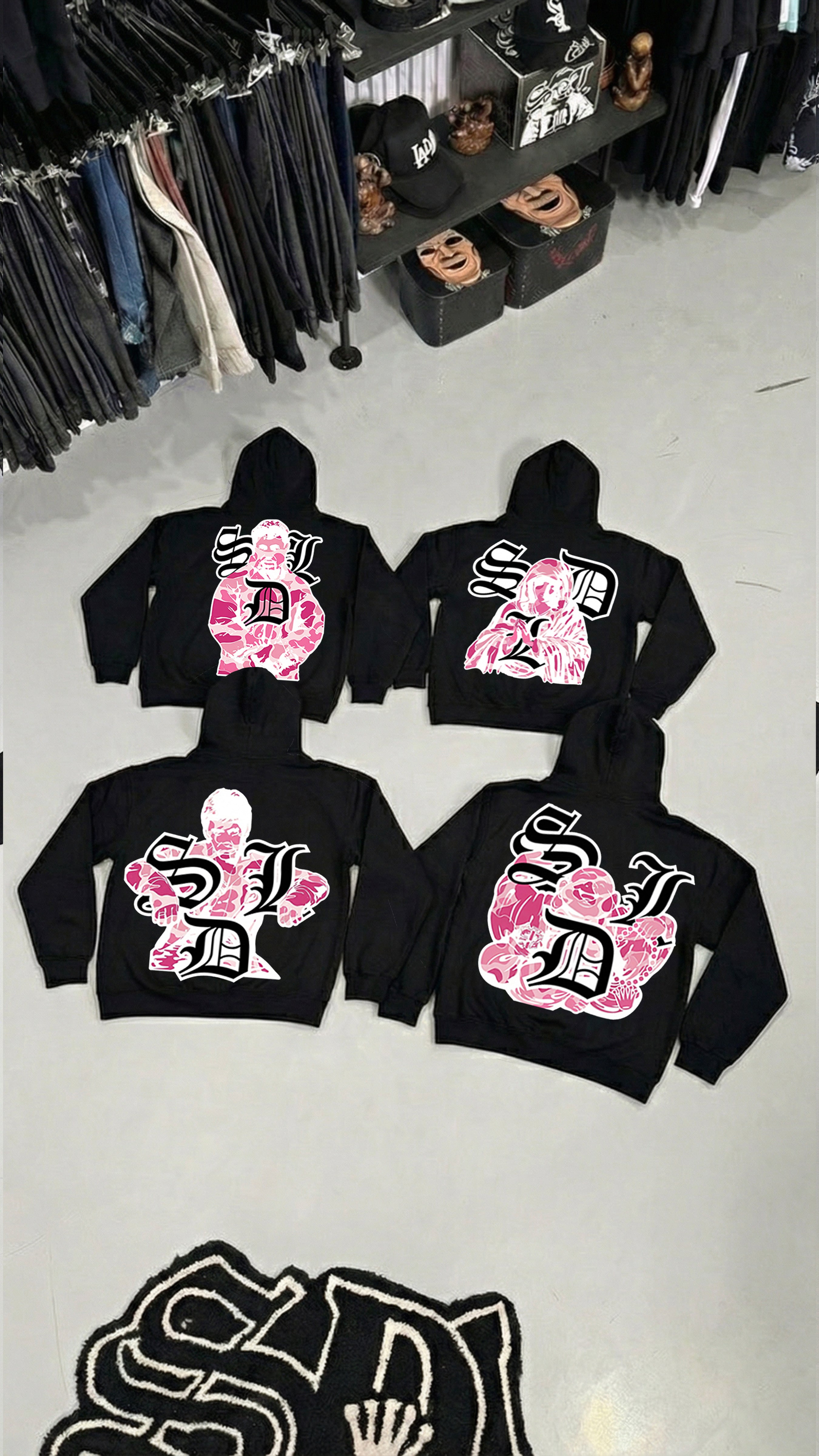 SDL PINK CAMO HOODIES
