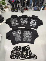 SDL RHINESTONE HOODIES - B&W