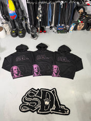 SDL RHINESTONE HOODIES - PINK