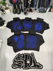 SDL RHINESTONE HOODIES - BLUE