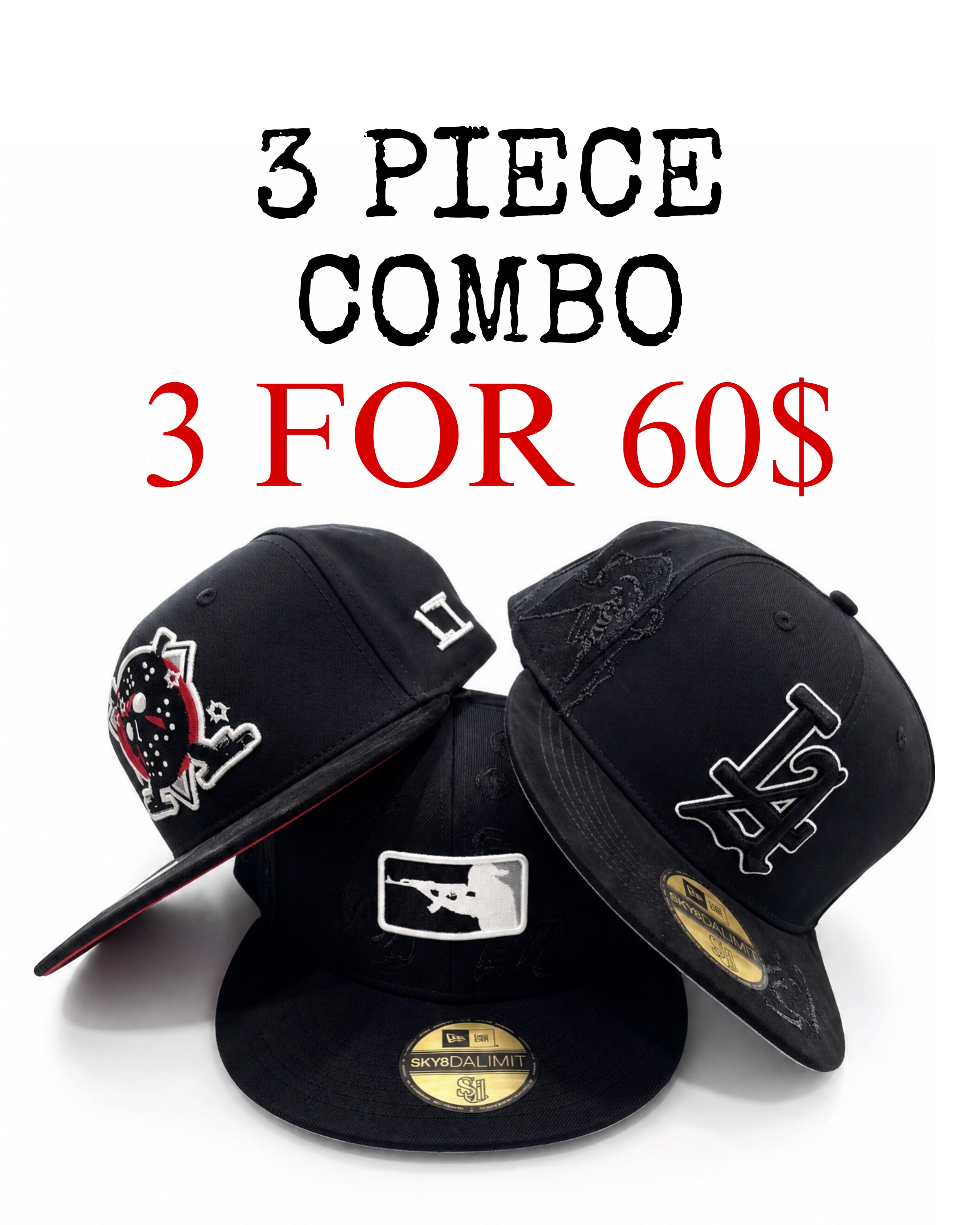 FLAT BRIM 3 HAT COMBO