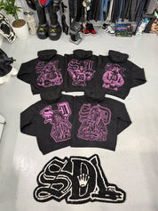 SDL RHINESTONE HOODIES - PINK