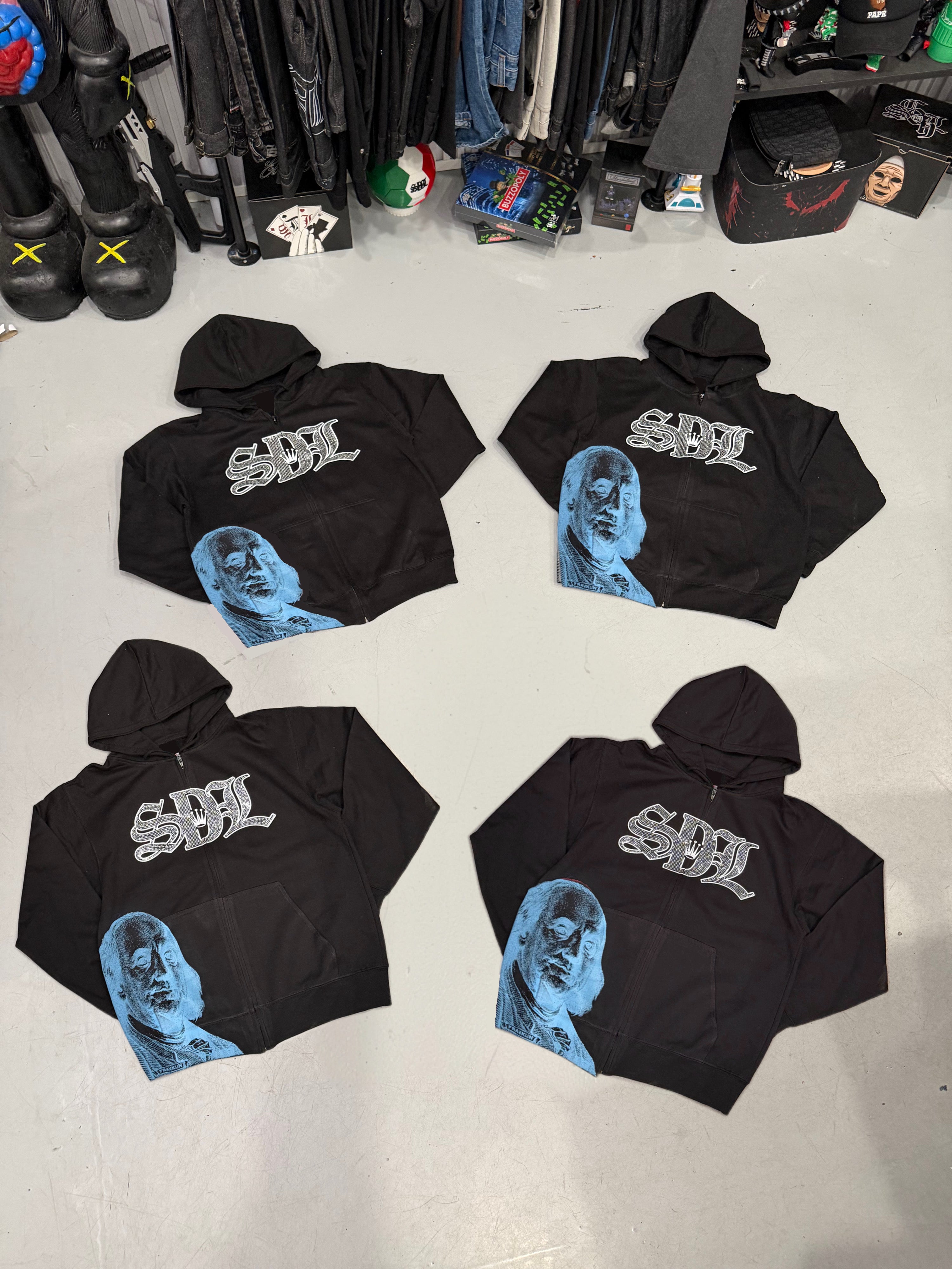 SDL BLACK ZIP-UPS - BBLUE