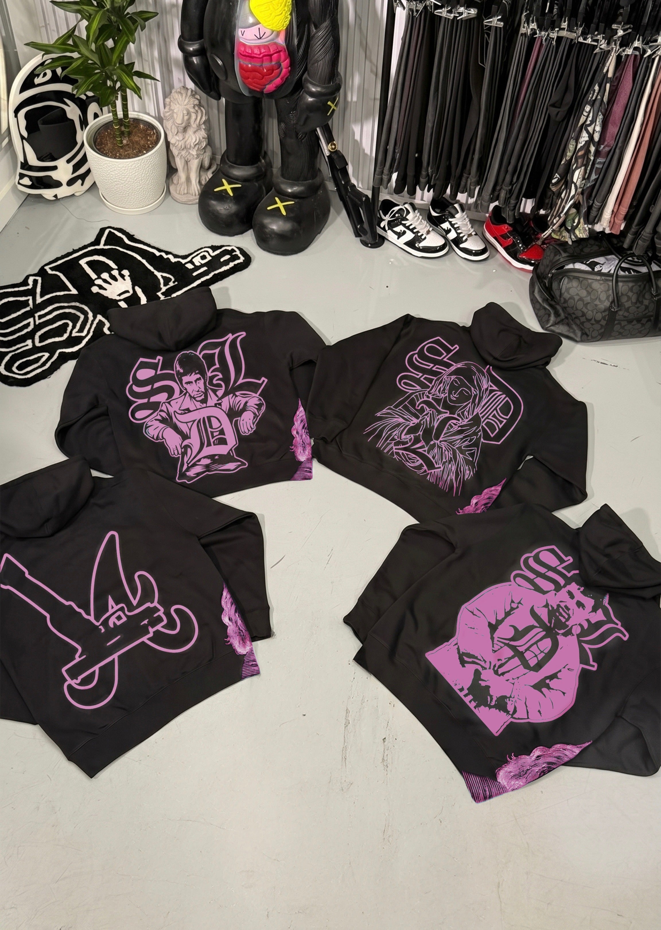 SDL BLACK ZIP-UPS - PINK