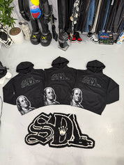SDL RHINESTONE HOODIES - B&W
