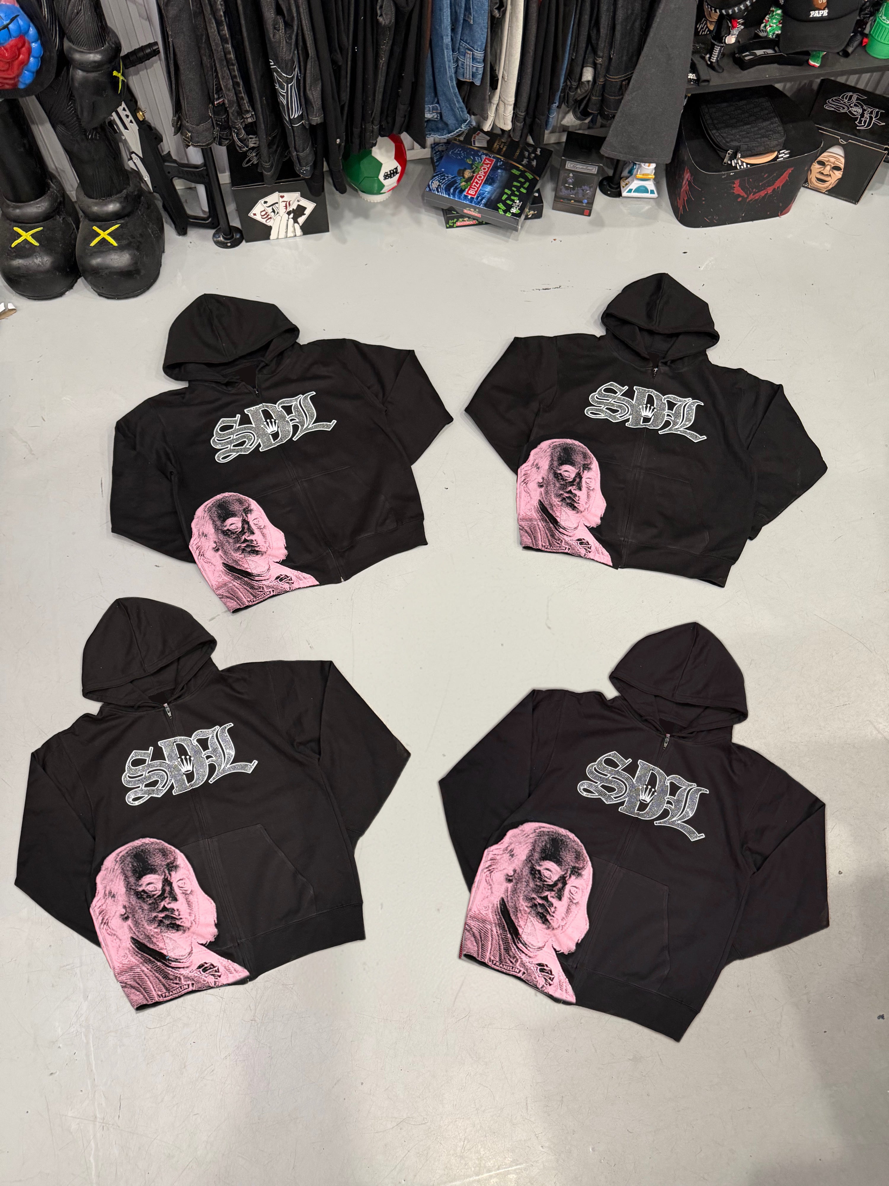 SDL BLACK ZIP-UPS - PINK