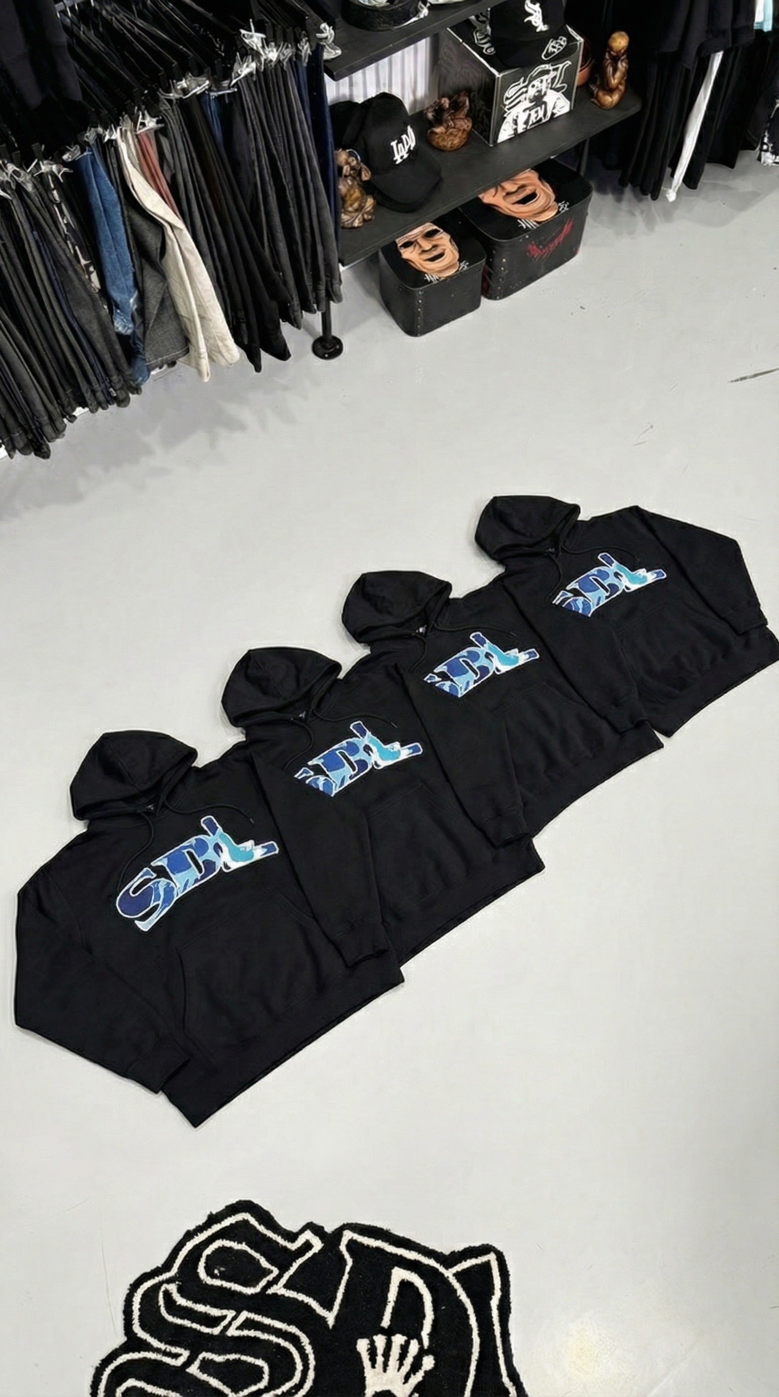 SDL BLUE CAMO HOODIES
